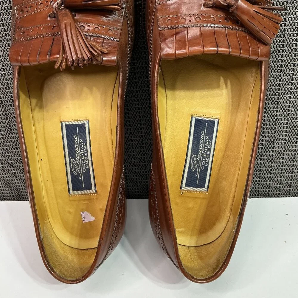 Cole Haan Men's Bragano Made in Italy Brown Leather Shoes Size 9M - Picture 5 of 8